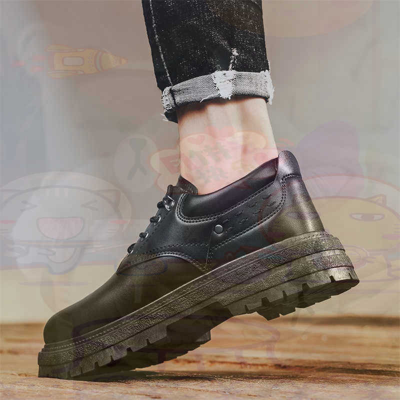 Men'S Shoes Different Types - Escuro natural couro moda formadores tênis