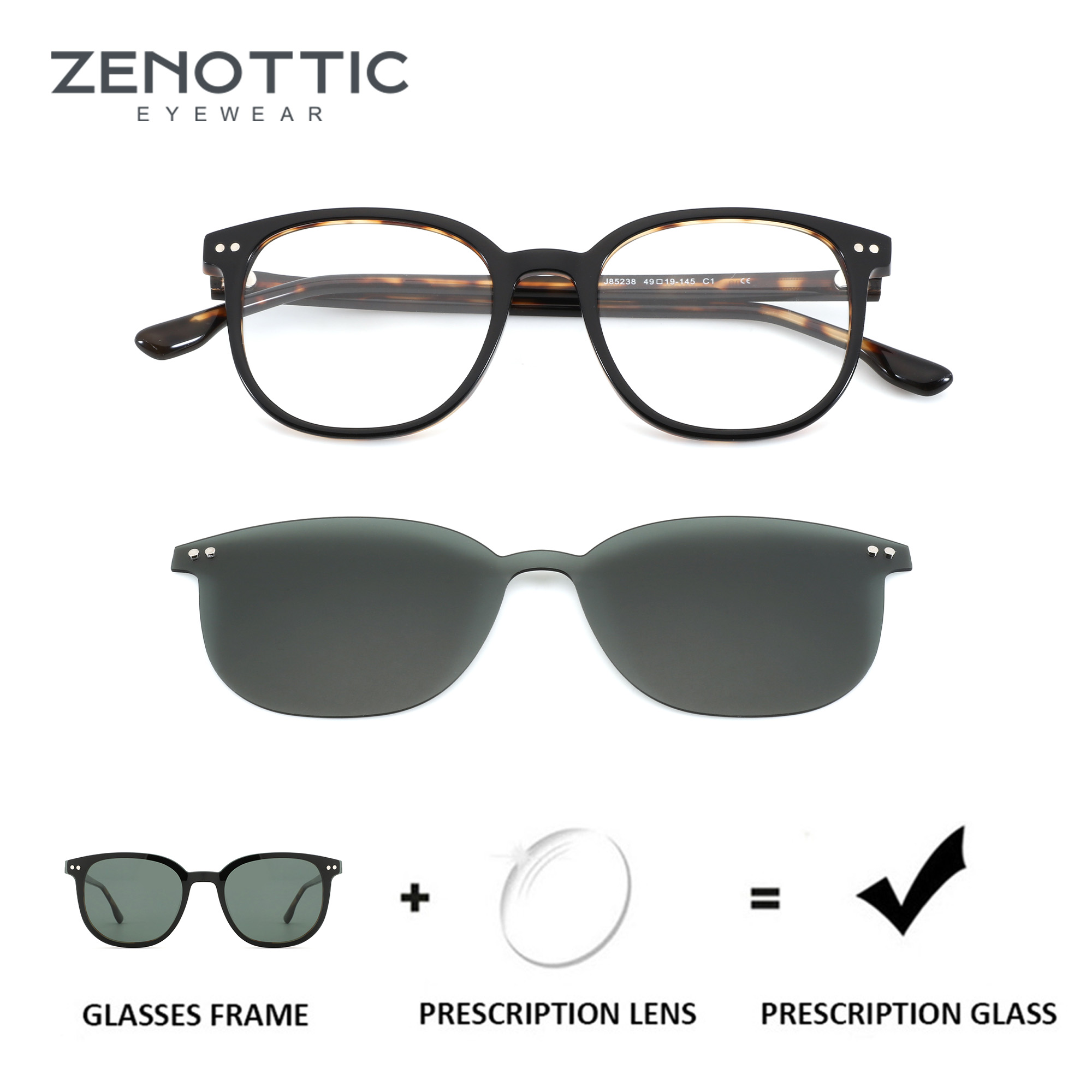 Men Shoes Zegna - ZENOTTIC Óculos de prescrição quadrados de