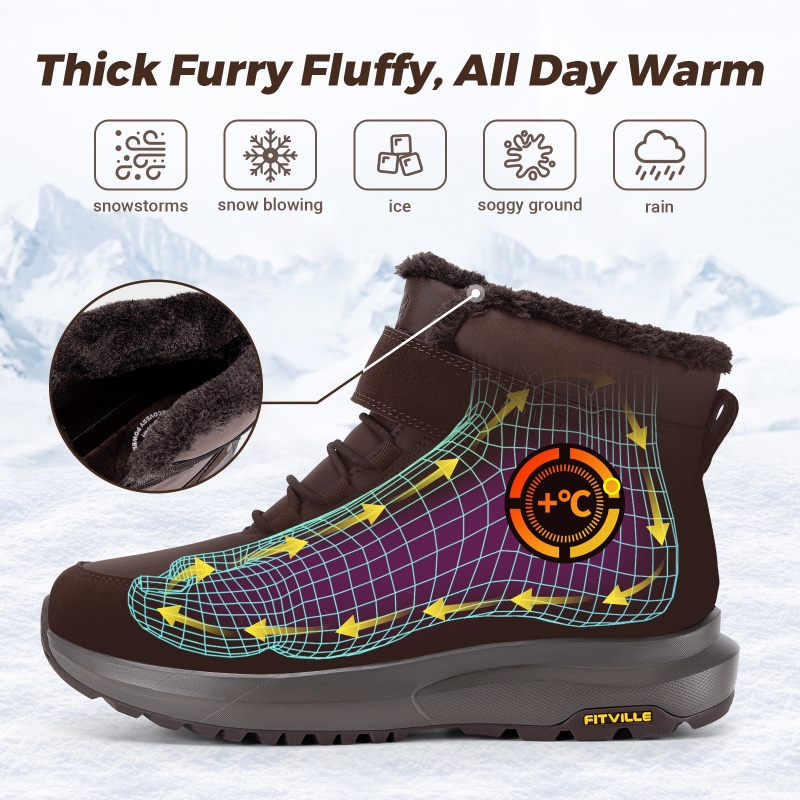 Botas de Inverno Masculinas Fi - Men'S Shoes Water Resistant avaliação e preço
