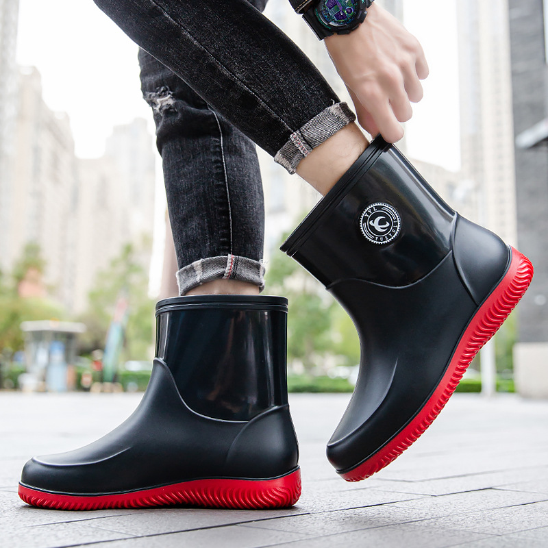 Botas de chuva masculinas de c - Men'S Shoes Water Resistant avaliação e preço