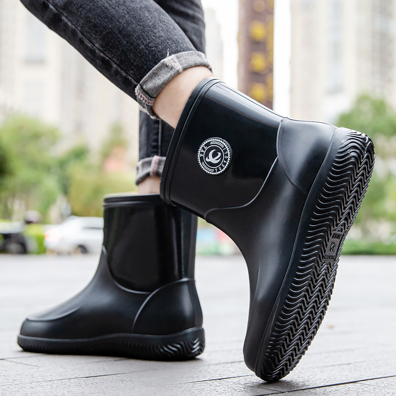Botas de chuva masculinas de c - Men'S Shoes Water Resistant avaliação e preço