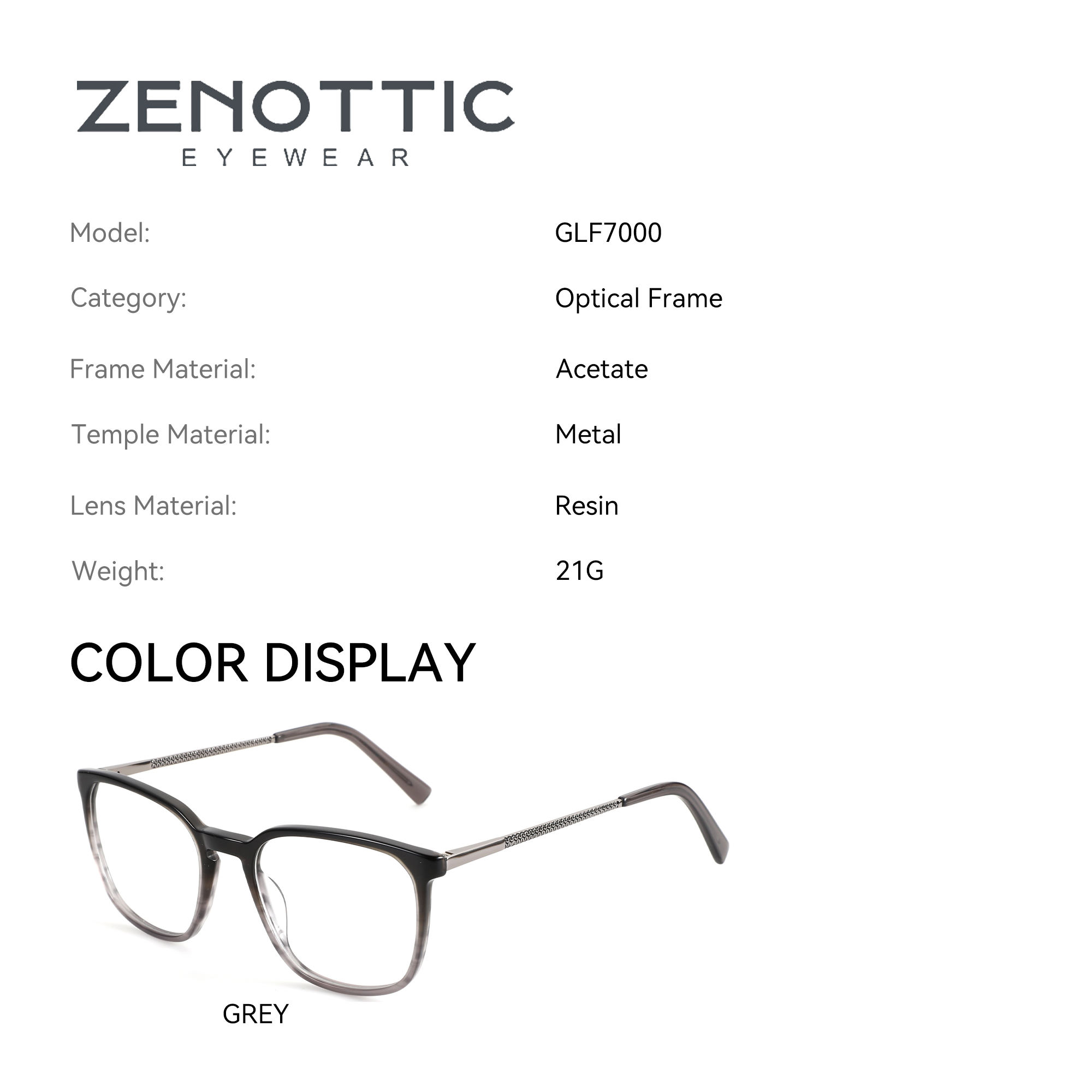 ZENOTTIC (Tamanho S) Óculos de - Men Shoes Zegna avaliação e preço