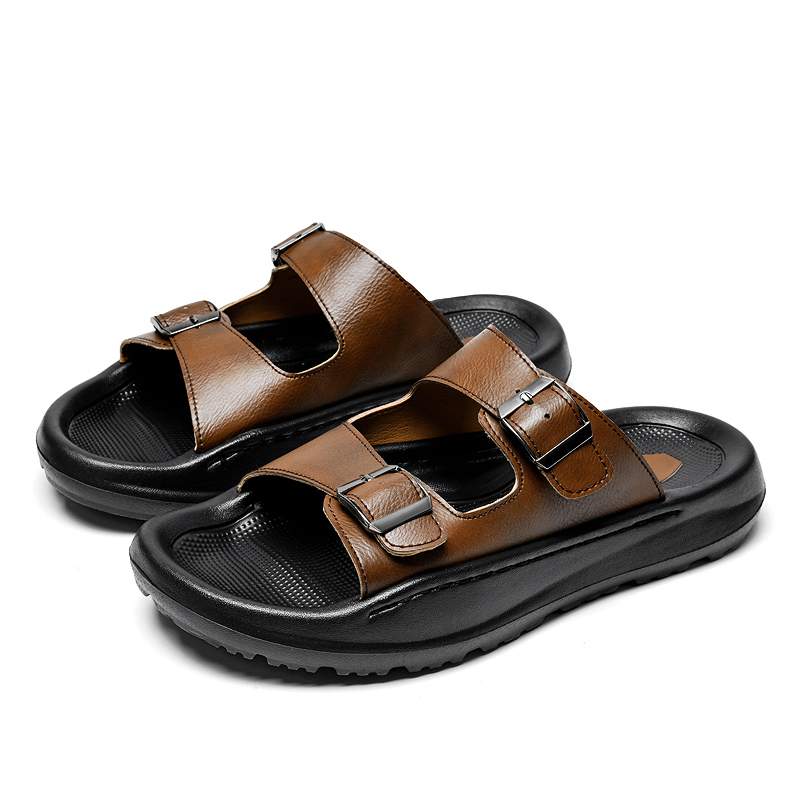 Sandálias masculinas de couro  - Men Shoes Velcro avaliação e preço