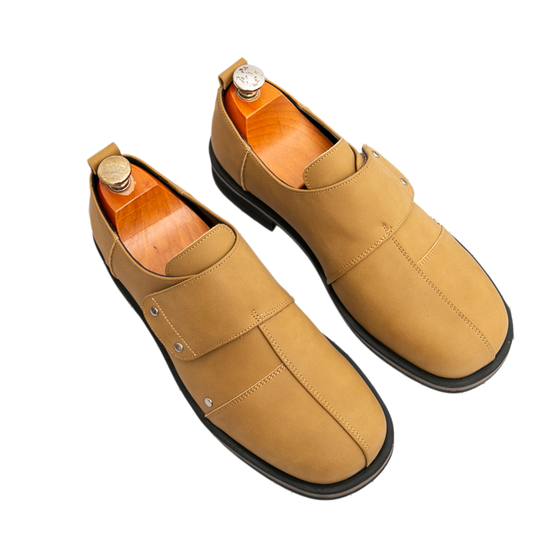 Sapatos masculinos de couro co - Men Shoes Velcro avaliação e preço