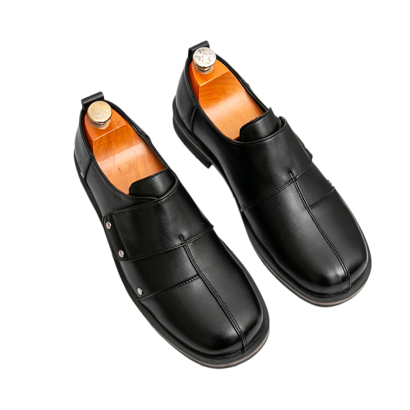 Sapatos masculinos de couro co - Men Shoes Velcro avaliação e preço